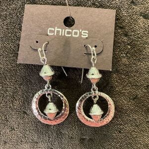 0112-Chico's Silver Dangle Earrings